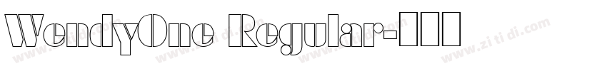 WendyOne Regular字体转换